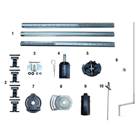 KIT AXE OCTO 60 TREUIL POUR PORTE FENÊTRE 25KG