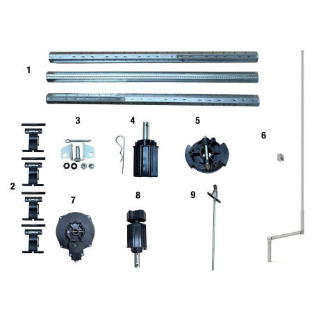 KIT AXE OCTO 60 TREUIL POUR FENÊTRE 12KG
