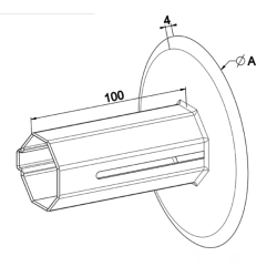 FLASQUE COULISSANTE TUBE OCTO40
